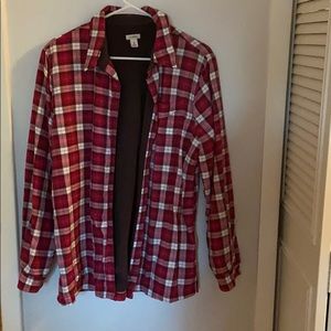 Fleece lined flannel